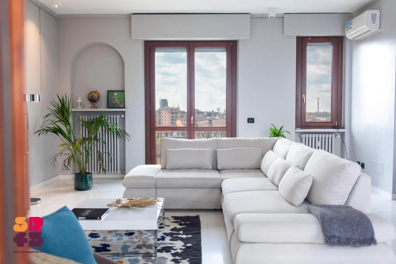 Stelvio Rooftop - Penthouse Skyline With Terrace And Jacuzzi Milano